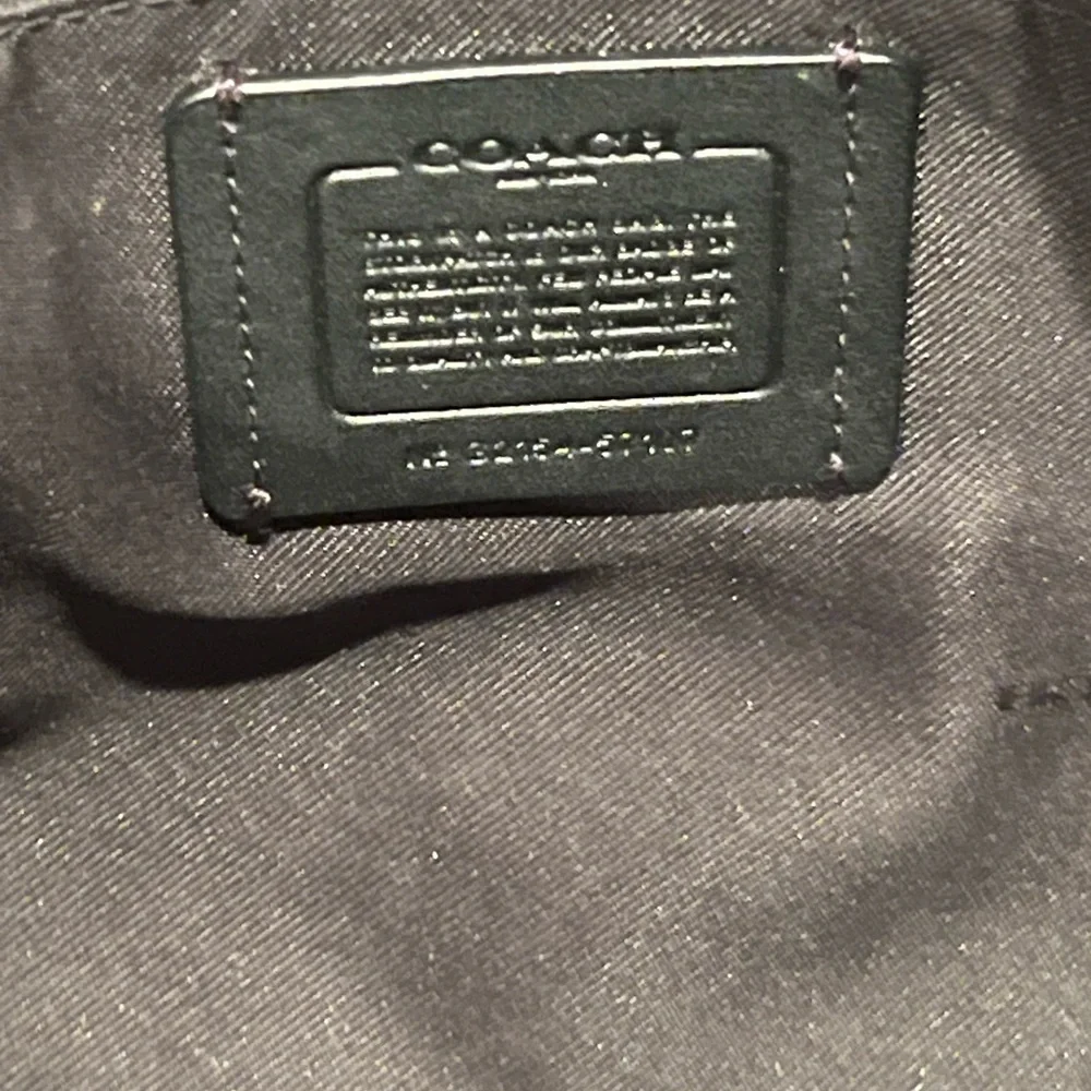 Coach Black Leather Tote with Gold Accents - Picture 3 of 11